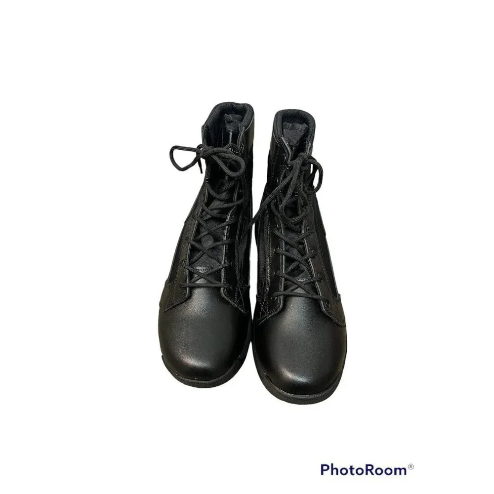Men's Military Tactical Combat Army Work Boots Waterproof  Motorcycle Boots Sz12 - Picture 3 of 6